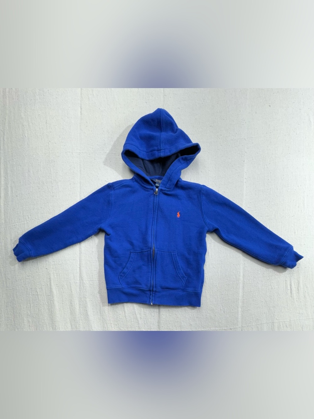 Polo by Ralph Lauren Royal Blue Kids Hooded Zip Sweatshirt x